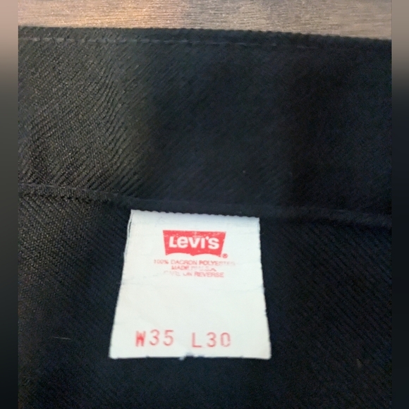 vintage Levi's black slacks made in USA 33" - Picture 4 of 4